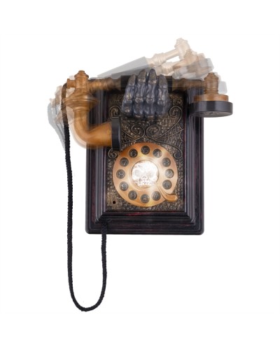 DECO HALLOWEEN ANIMATRONIC TELEPHONE MURAL HALLOWEEN MAIN QUI SE LEVE