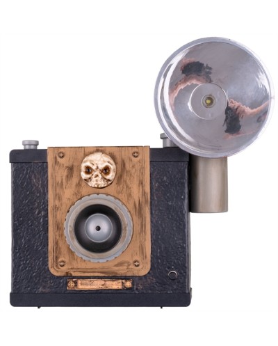 DECO HALLOWEEN ANIMATRONIC APPAREIL PHOTO VINTAGE AVEC FLASH