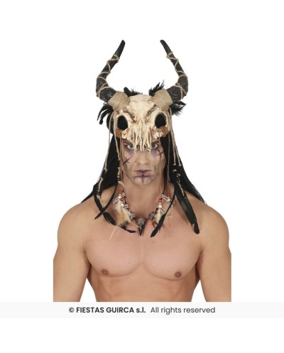 DEMI MASQUE SQUELETTE DE BELIER