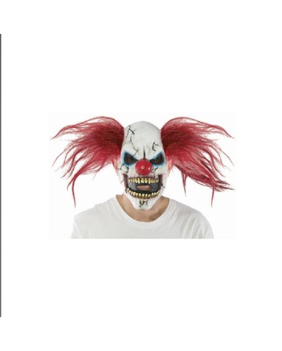 MASQUE CLOWN TERRIFIANT CHEVEUX ROUGE 