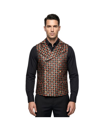 VESTE MANCHE COURTE NOIR ROUGE ARGENT TAILLE S