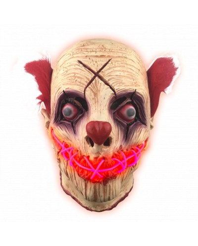 MASQUE LATEX CLOWN LUMINEUX