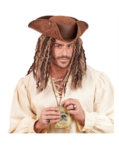 FIOLE OU FLASQUE PIRATE GROG WISKEY 13.5 X 9.5 CM