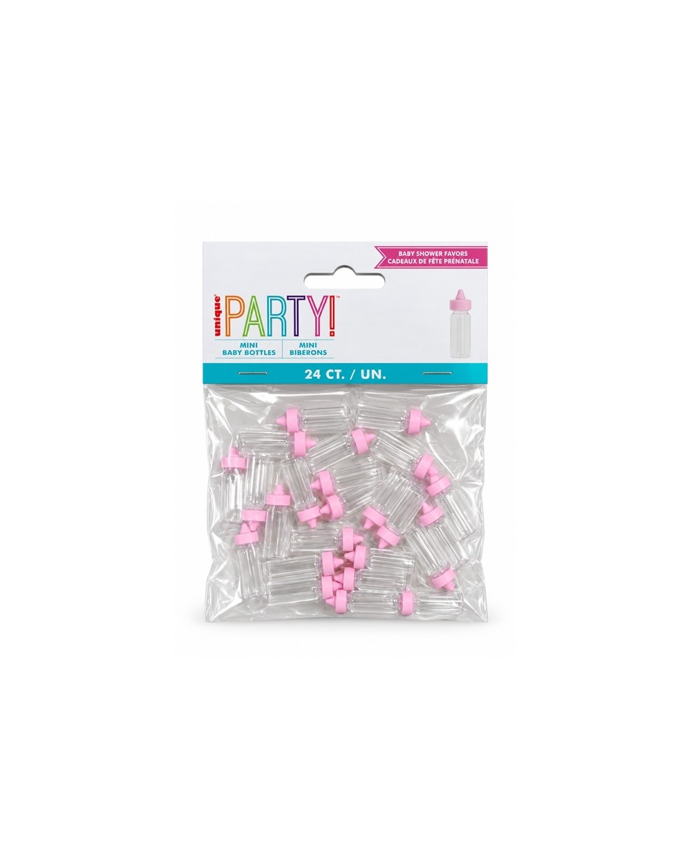 DECORATION CONFETTIS DE TABLE MINI BIBERONS ROSES