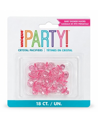 DECORATION 18 TETINES DE BEBE ROSE 2.5 CM