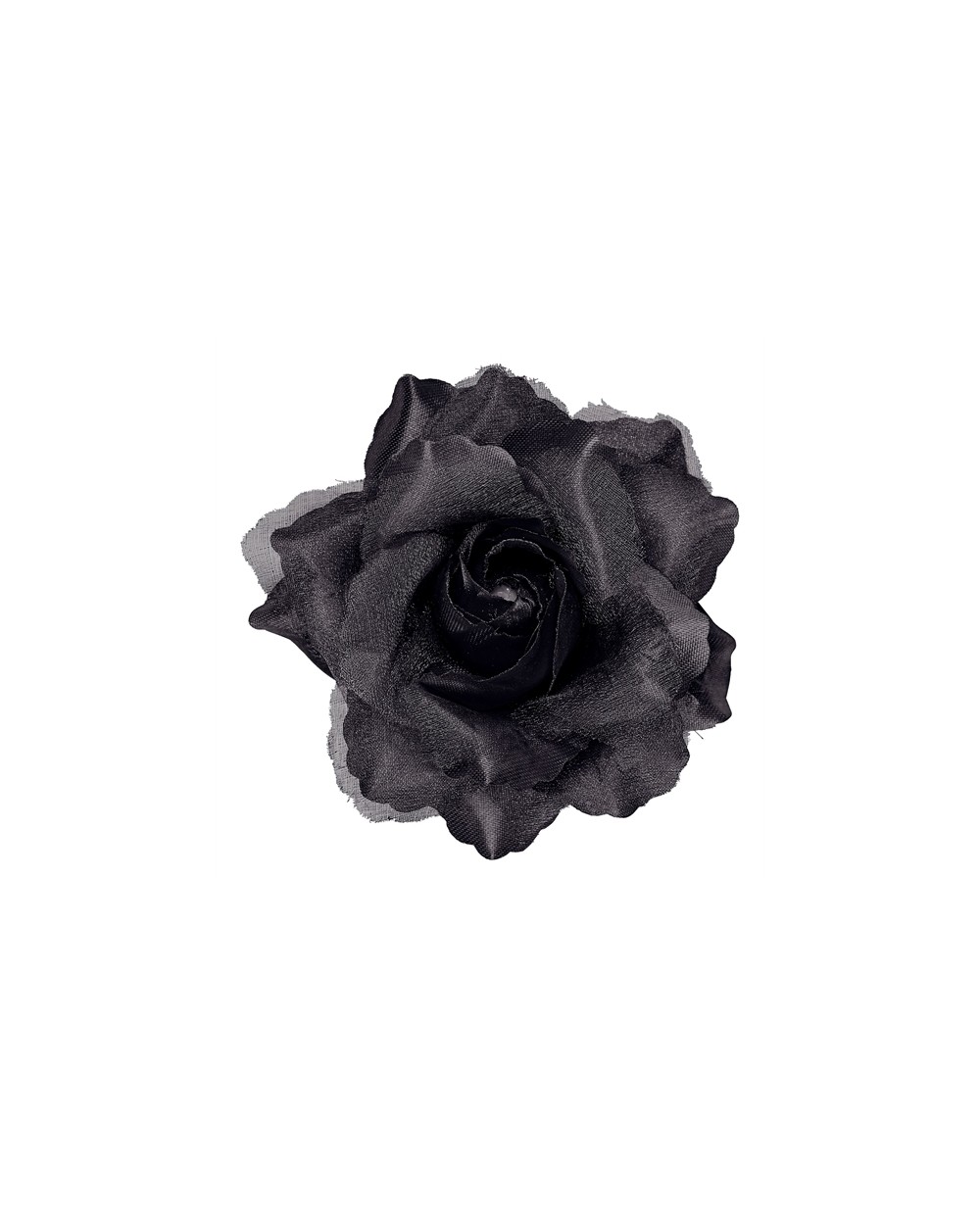BARETTE OU PINCE A CHEVEUX  FORME DE ROSE NOIRE