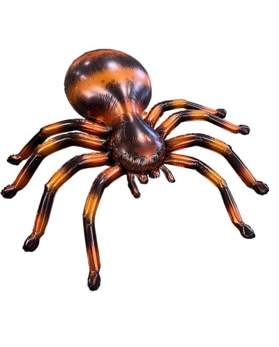 BALLON METALLIQUE ARAIGNEE GEANTE ORANGE ET NOIRE 135 X 120 CM