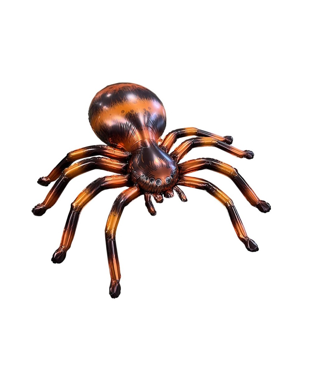 BALLON METALLIQUE ARAIGNEE GEANTE ORANGE ET NOIRE 135 X 120 CM