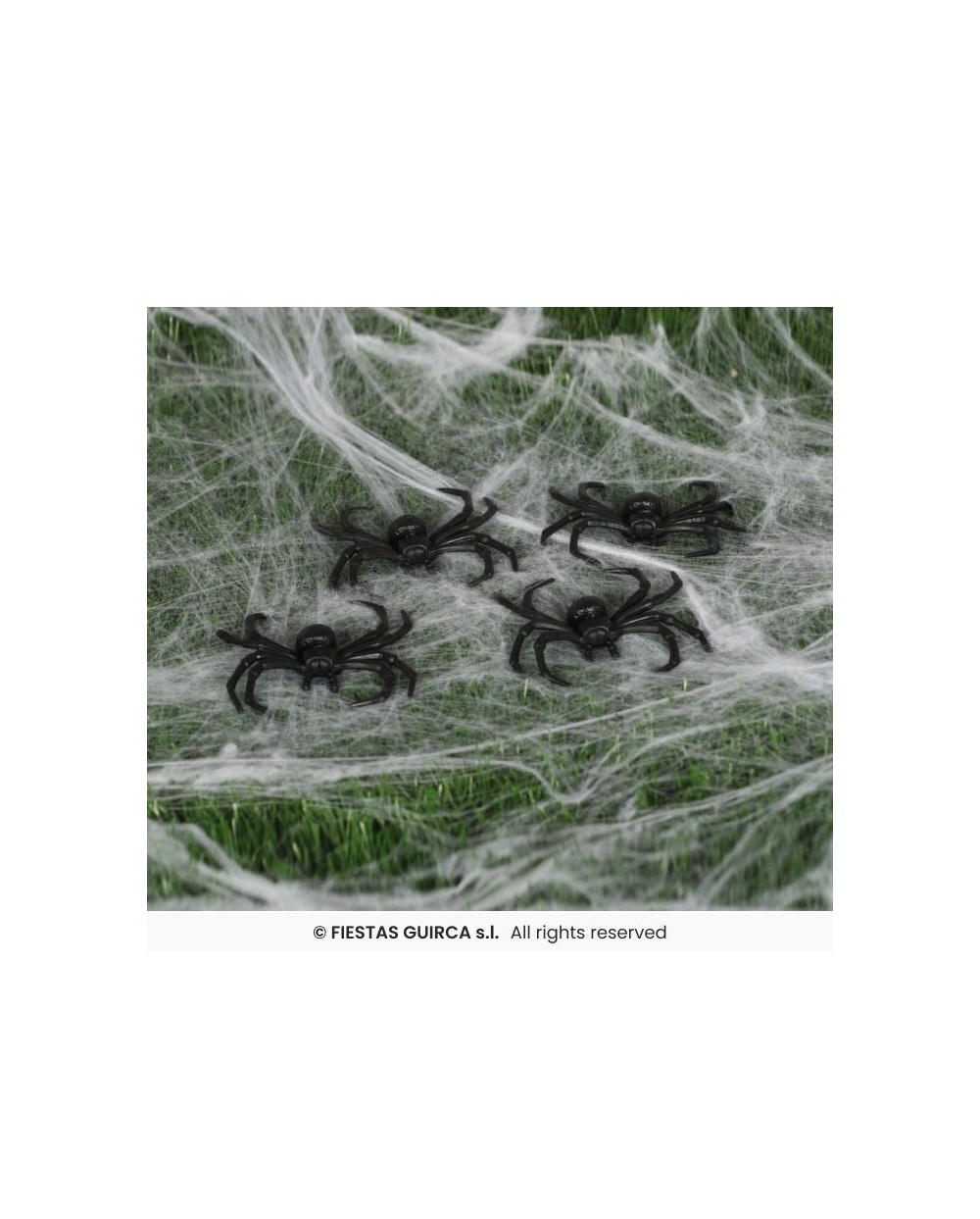 SACHET DE 4 ARAIGNEES 8 CM