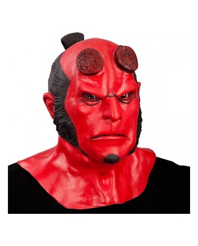 MASQUE HELLBOY DIABLE ROUGE CORNES COUPEES