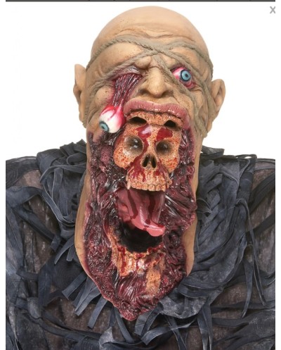 MASQUE HALLOWEEN LATEX ZOMBIE DEVOREUR GORE AVEC SANG