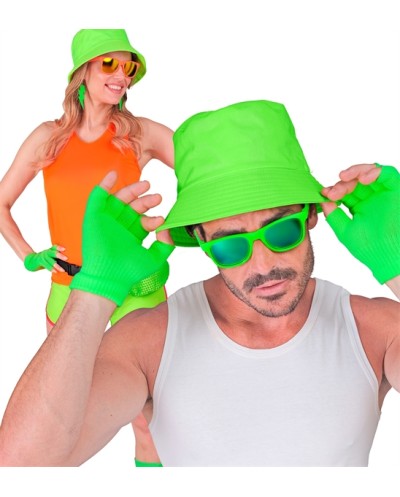 GANTS SANS DOIGT OU MITAINES VERT FLUO 