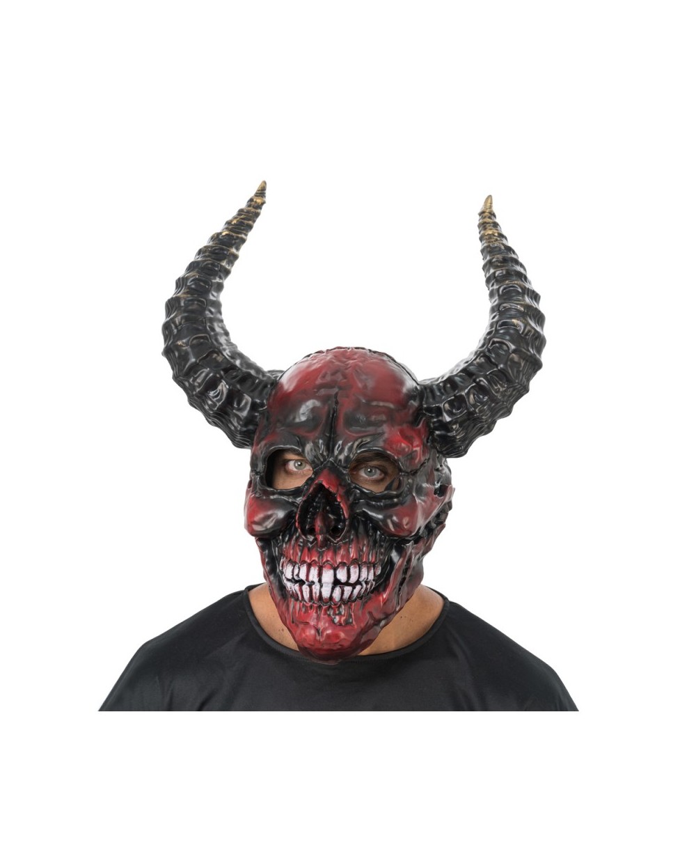 MASQUE SQUELETTE DEMON ROUGE