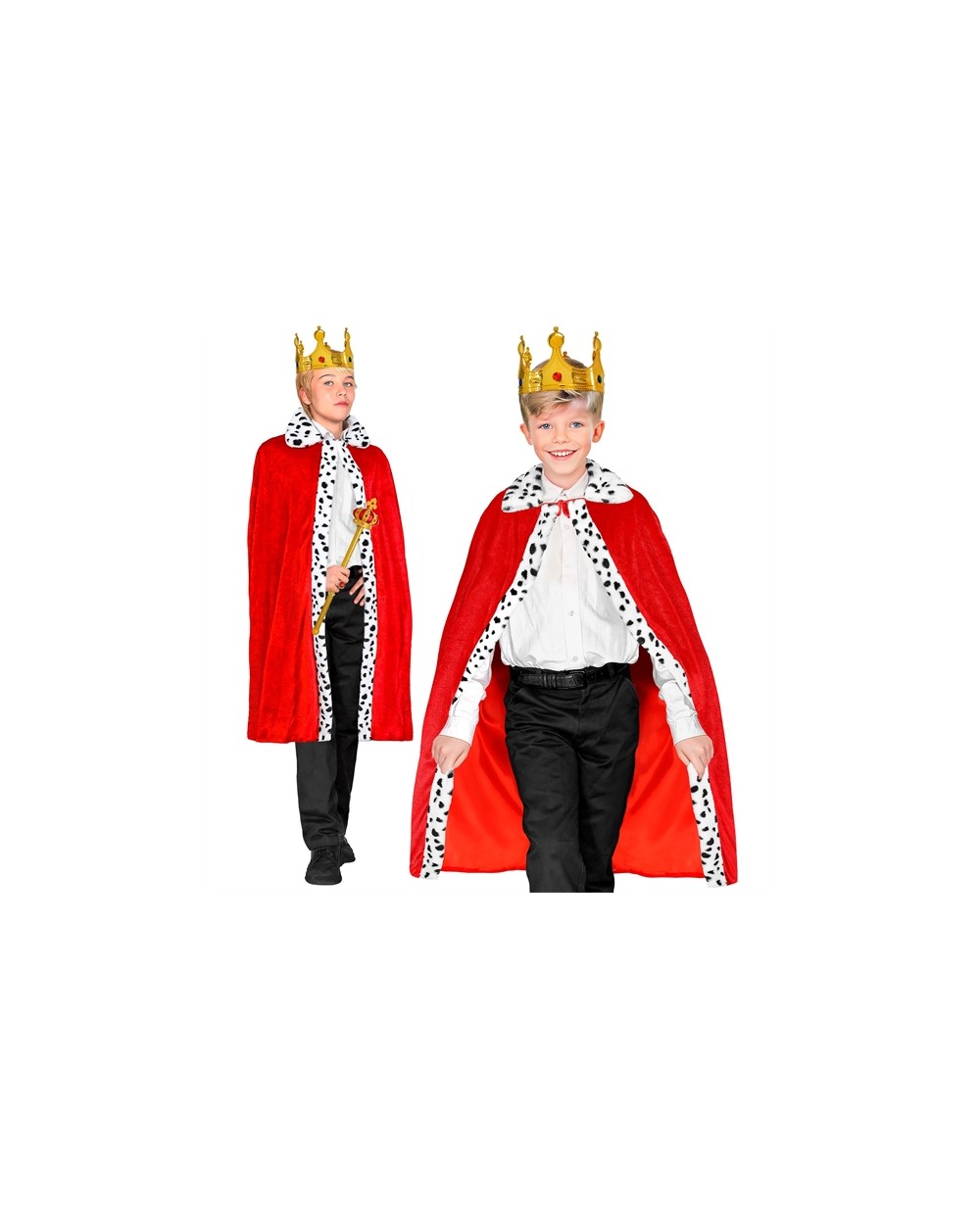 DEGUISEMENT CAPE DE ROI TAILLE UNIQUE ENFANT LONGUEUR 90 CM