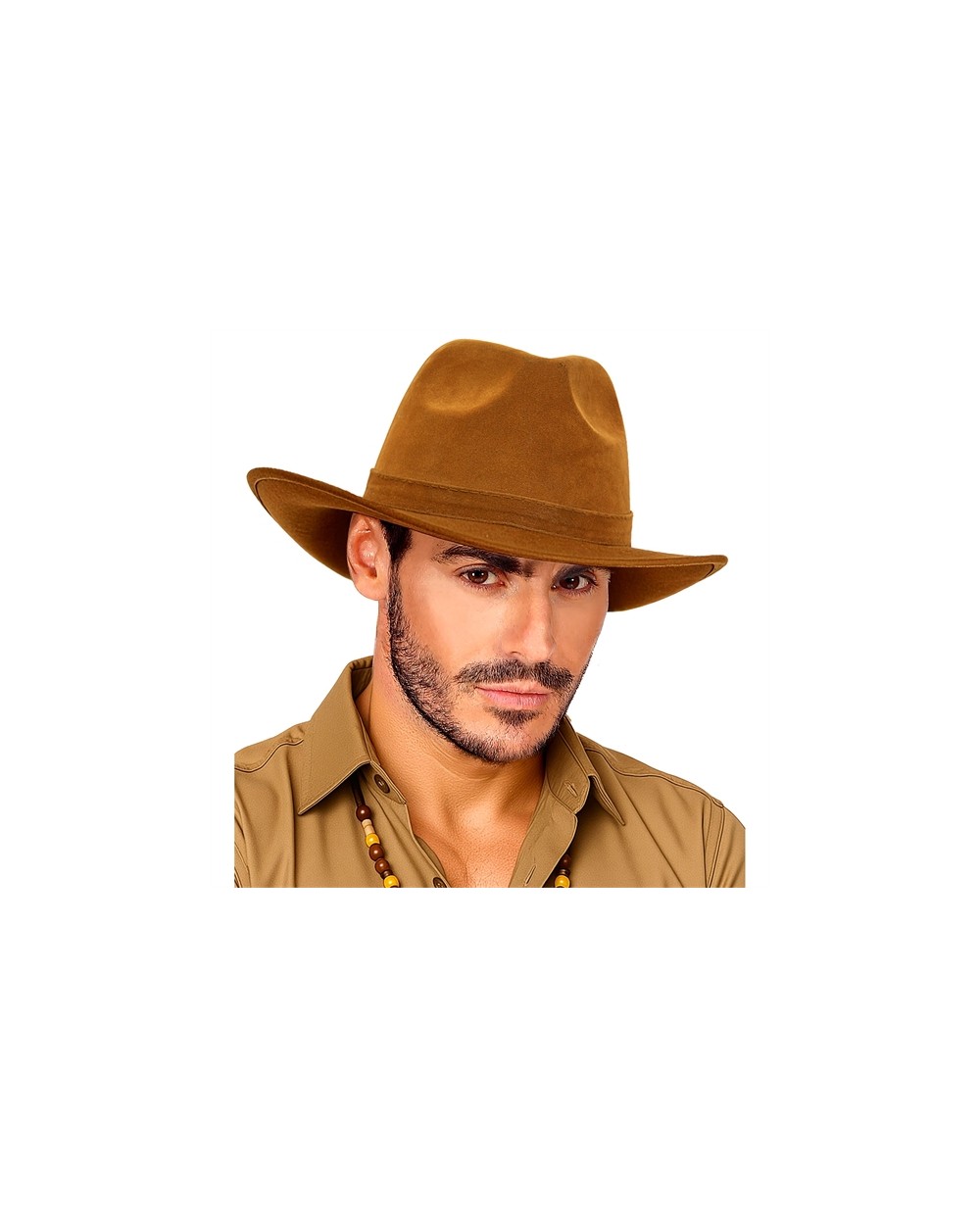 CHAPEAU INDIANA JONES JONES OU FREDDY VINTAGE SUEDINE BRUN OU MARRON