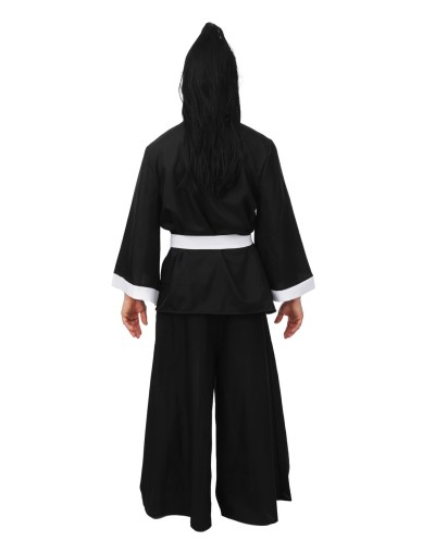 DEGUISEMENT HOMME KIMONO NOIR CEINTURE BLANCHE TAILLE L-XL