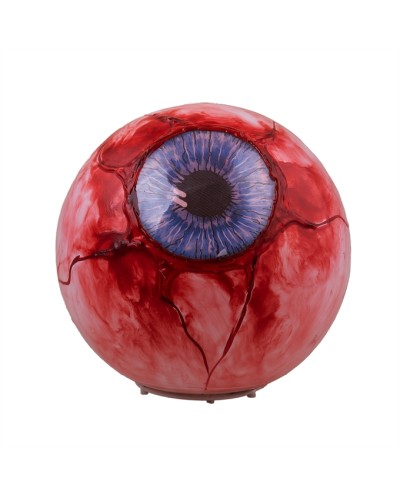 DECO HALLOWEEN ANIMATRONIC SON ET LUMIERE OEIL BOURSOUFLE 25 CM