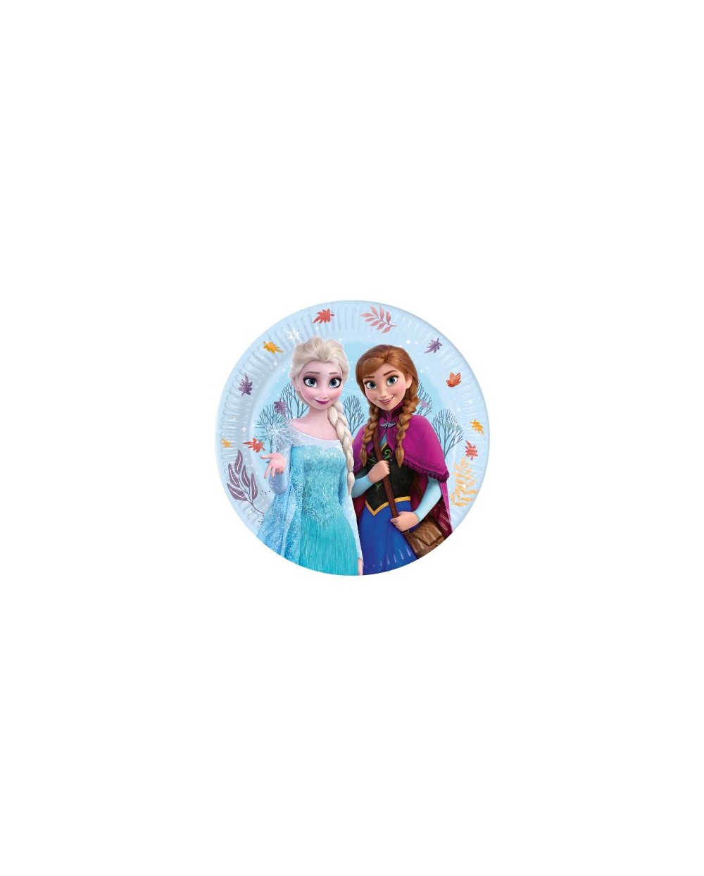 8 ASSIETTES REINE DES NEIGES ANNA ET ELSA 23 CM