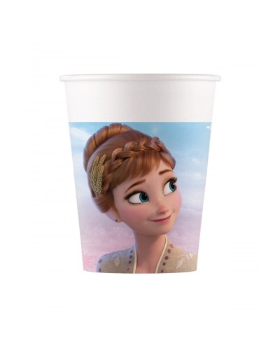 8 GOBELETS CARTON REINE DES NEIGES  ANNA ET ELSA 200 ML