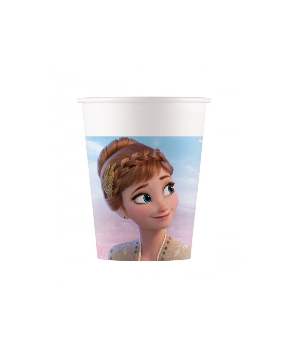 8 GOBELETS CARTON REINE DES NEIGES  ANNA ET ELSA 200 ML