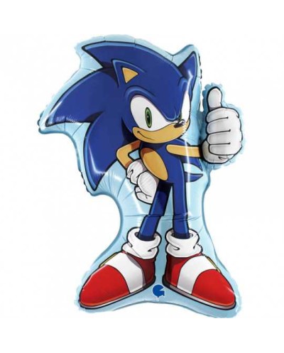 BALLON METALLIQUE PERSONNAGE SONIC JEU VIDEO 71 CM