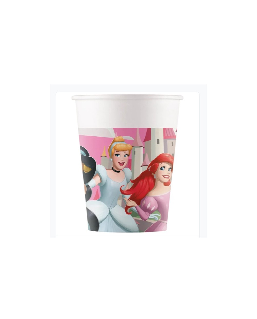8 GOBELETS PRINCESSES DISNEY JASMINE CENDRILLON AURORE RAIPONCE ET TIANA 200 ML