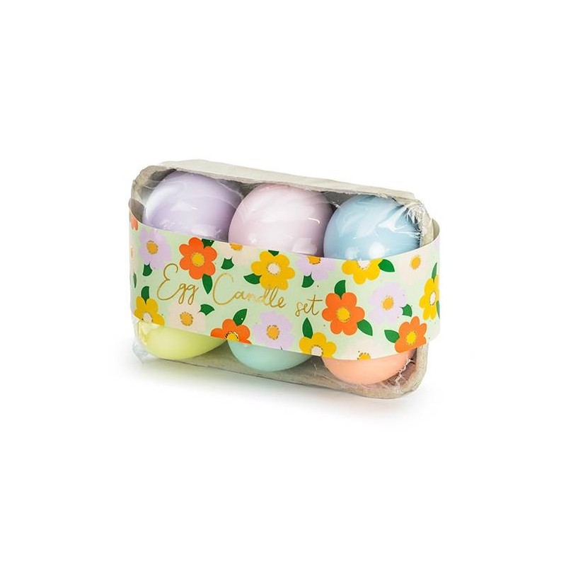 6 BOUGIES PASTEL OEUFS DE PAQUES 7 CM 6 BOUGIES PASTEL OEUFS DE PAQUES 7 CM