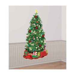 DECORATION MURALE SAPIN DE NOEL 85 X 165 CM