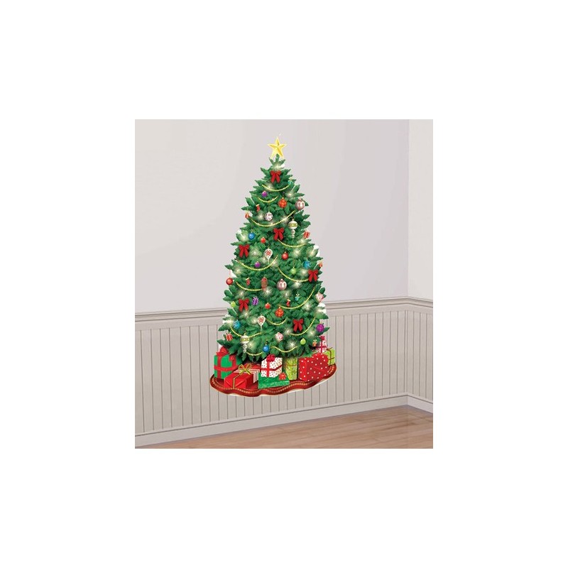 DECORATION MURALE SAPIN DE NOEL 85 X 165 CM