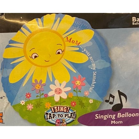 BALLON METALLIQUE MUSICALE MOM YOU ARE MY SHUNSHINE 71 X 71 CM 