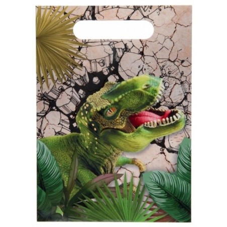 10 SACS CADEAUX DINOSAURES EN PAPIER