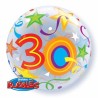 BALLON BUBBLES CHIFFRE 30 MULTICOLORE ETOILE 56 CM BALLON BUBBLES CHIFFRE 30 MULTICOLORE ETOILE 56 CM