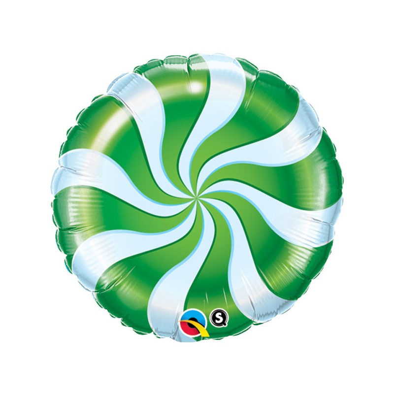 BALLON METALLIQUE ROND SUCETTE VERT 46 CM