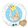 BALLON METALLIQUE ROND BEBE ETOILE BLEU 46 CM BALLON METALLIQUE ROND BEBE ETOILE BLEU 46 CM
