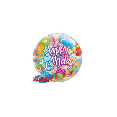 BALLON BUBBLES HAPPY BIRTHDAY SURPRISE 56 CM