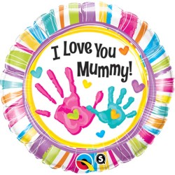 BALLON METALLIQUE I LOVE YOU MUMMY MULTICOLORE 46CM