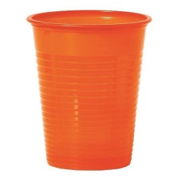 50 GOBELETS ORANGE EN PLASTIQUE