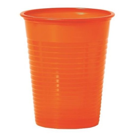 50 GOBELETS ORANGE EN PLASTIQUE