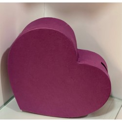 URNE COEUR VIOLET 26 X 33 CM 