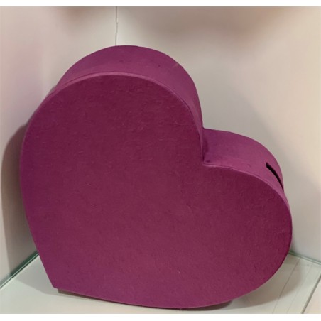 URNE COEUR VIOLET 26 X 33 CM 