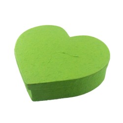 GRANDE URNE FORME DE COEUR VERT CLAIRE  40 X 50 CM 