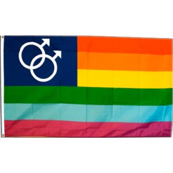 DRAPEAU GAY HOMME 90 X 150 CM