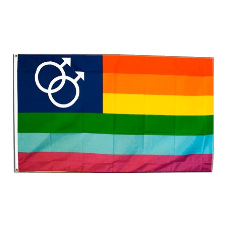 DRAPEAU GAY HOMME 90 X 150 CM