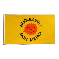 DRAPEAU CONTRE LE NUCLEAIRE 90 X 150 CM