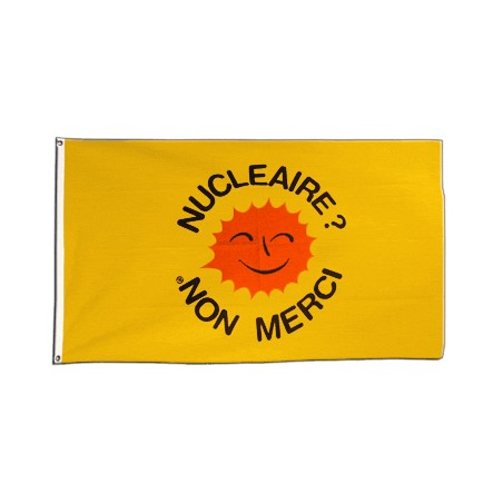 DRAPEAU CONTRE LE NUCLEAIRE 90 X 150 CM