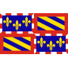 DRAPEAU BOURGOGNE EN TISSUS 90 X 150 CM