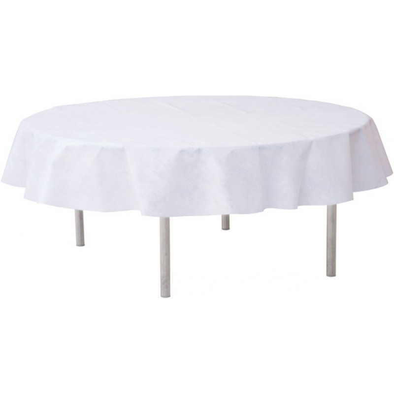 NAPPE RONDE NON TISSEE OPAQUE BLANC 2,40 M