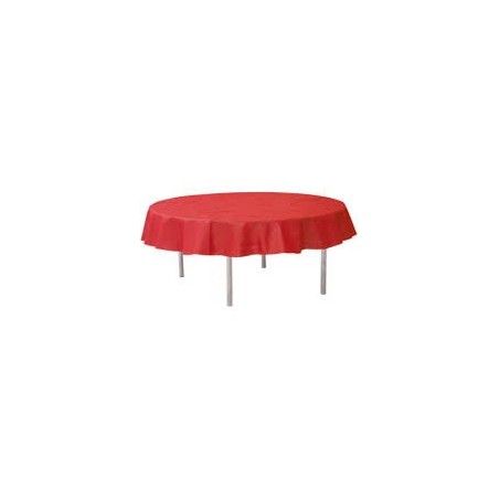 NAPPE TISSU NON TISSE OPAQUE RONDE ROUGE 2,40 M