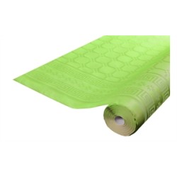 NAPPE DAMASSEE VERT POMME L120 X 6M