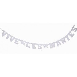 GUIRLANDE VIVE LES MARIES IVOIRE